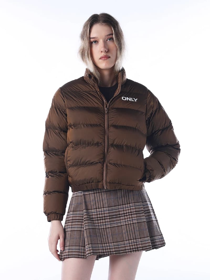 Women's Brown Casual Solid Regular Fit Jacket