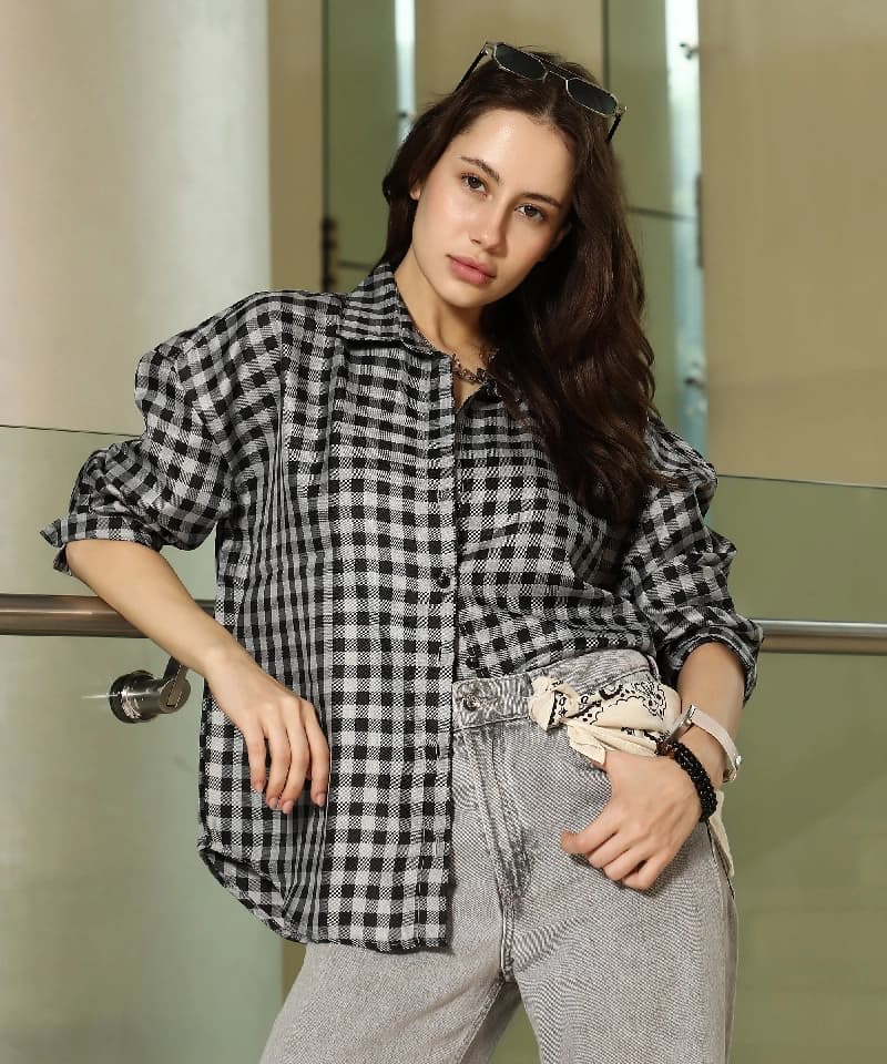 Women's Multicolor Casual Checked Regular Fit Shirt