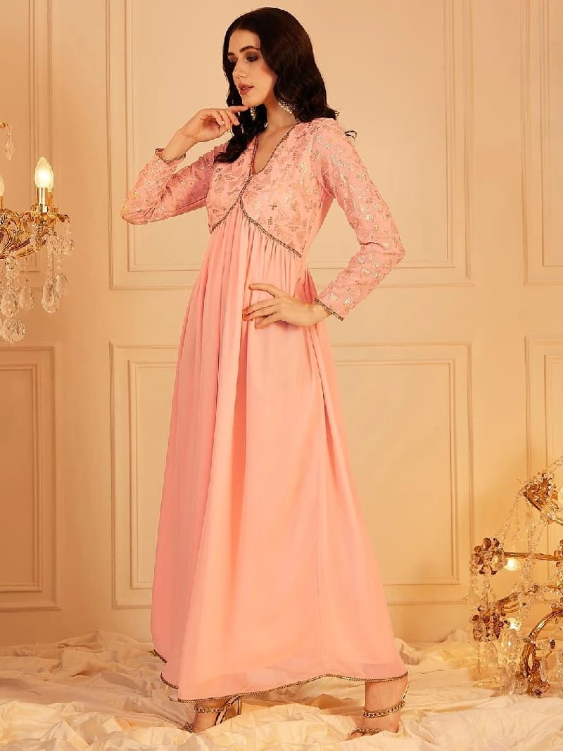 Women's Pink Festive Dress