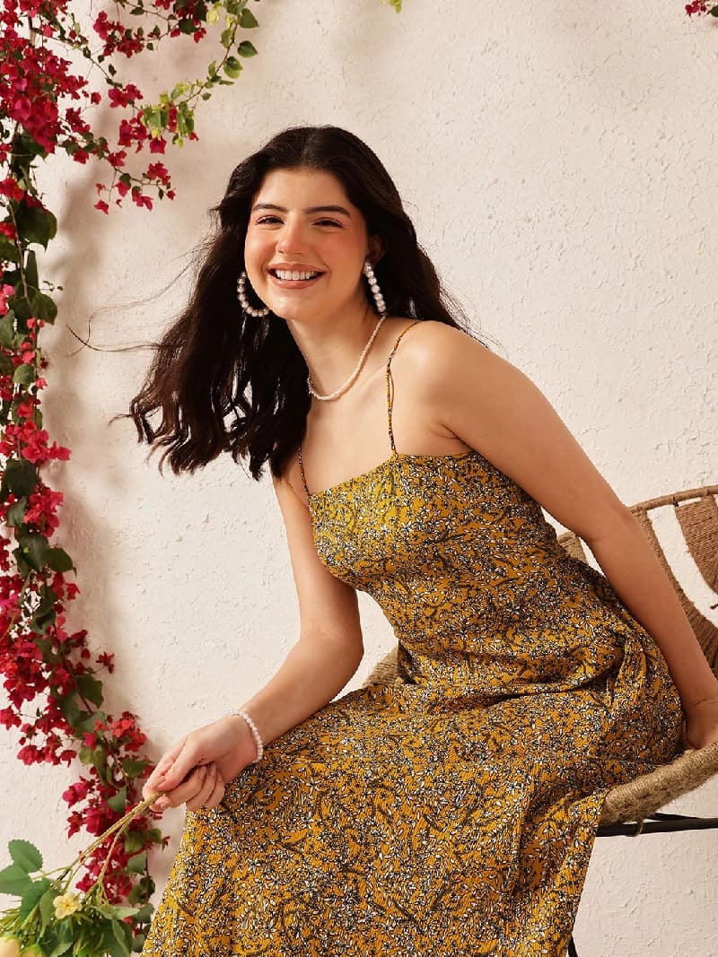 Women's Yellow Casual Dress