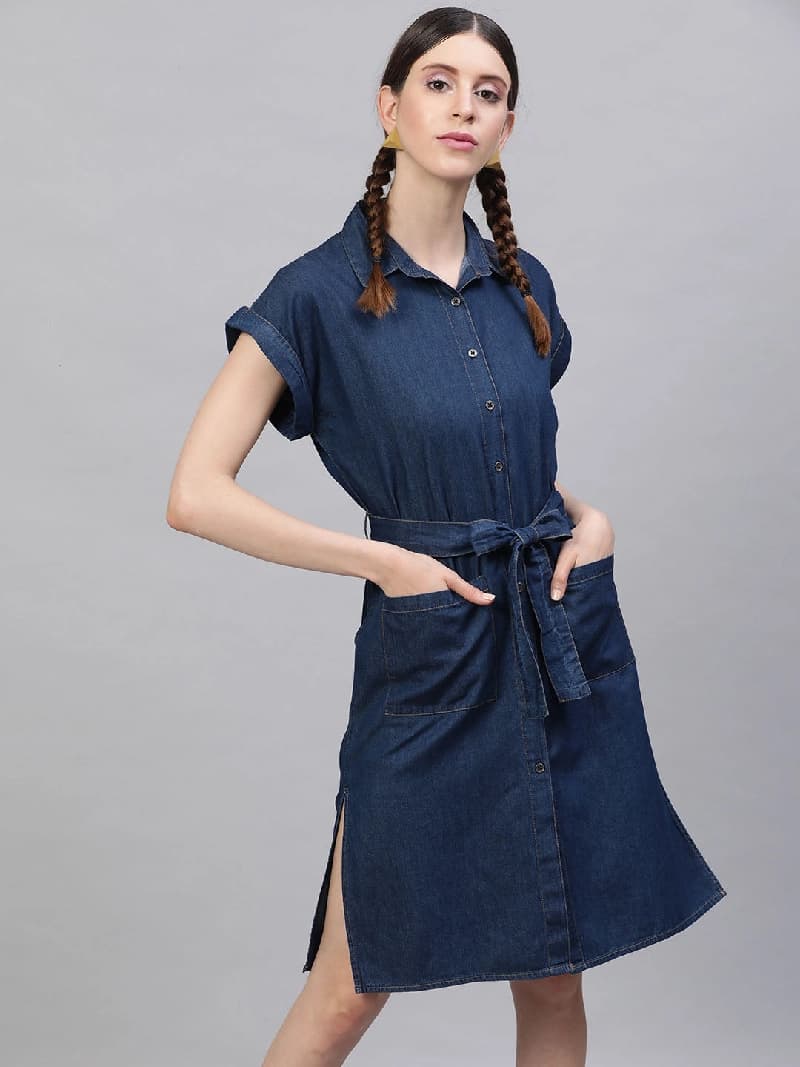 Women's Blue Casual Dress