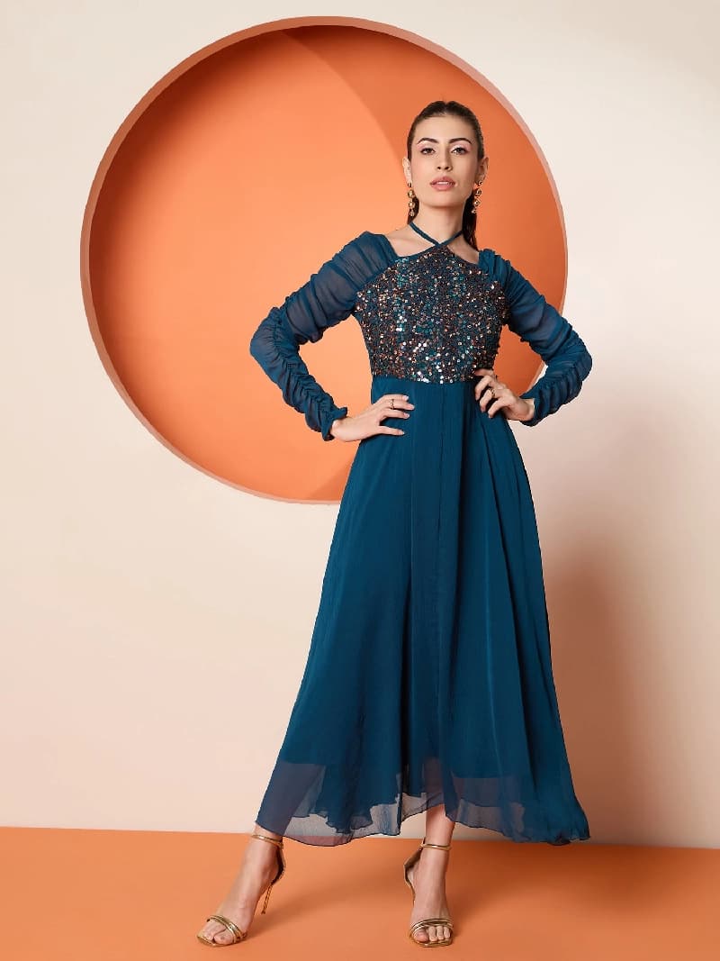 Women's Green Party Dress