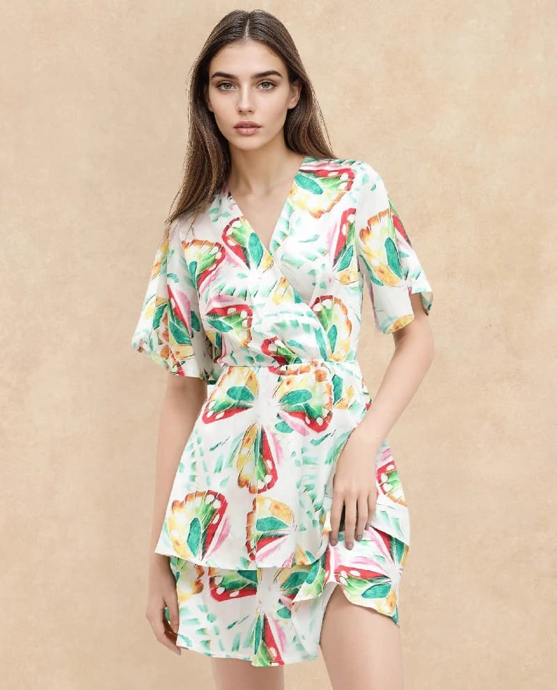 Women's Multicolor Casual Printed Regular Fit Dress