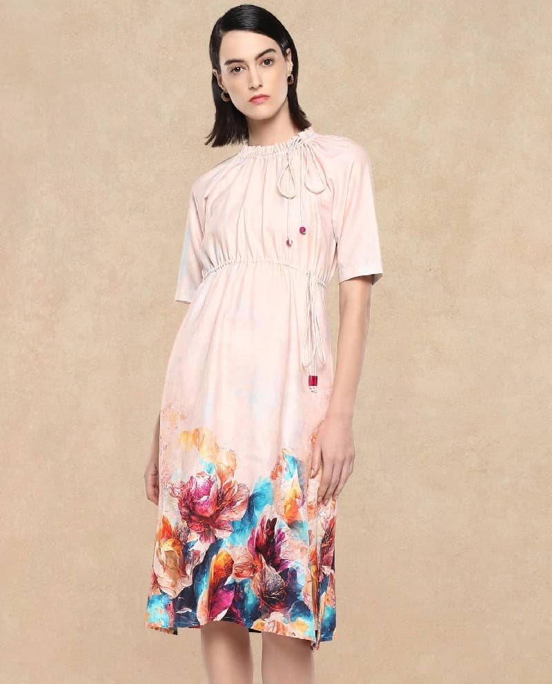 Women's Multicolor Party Printed Regular Fit Dress