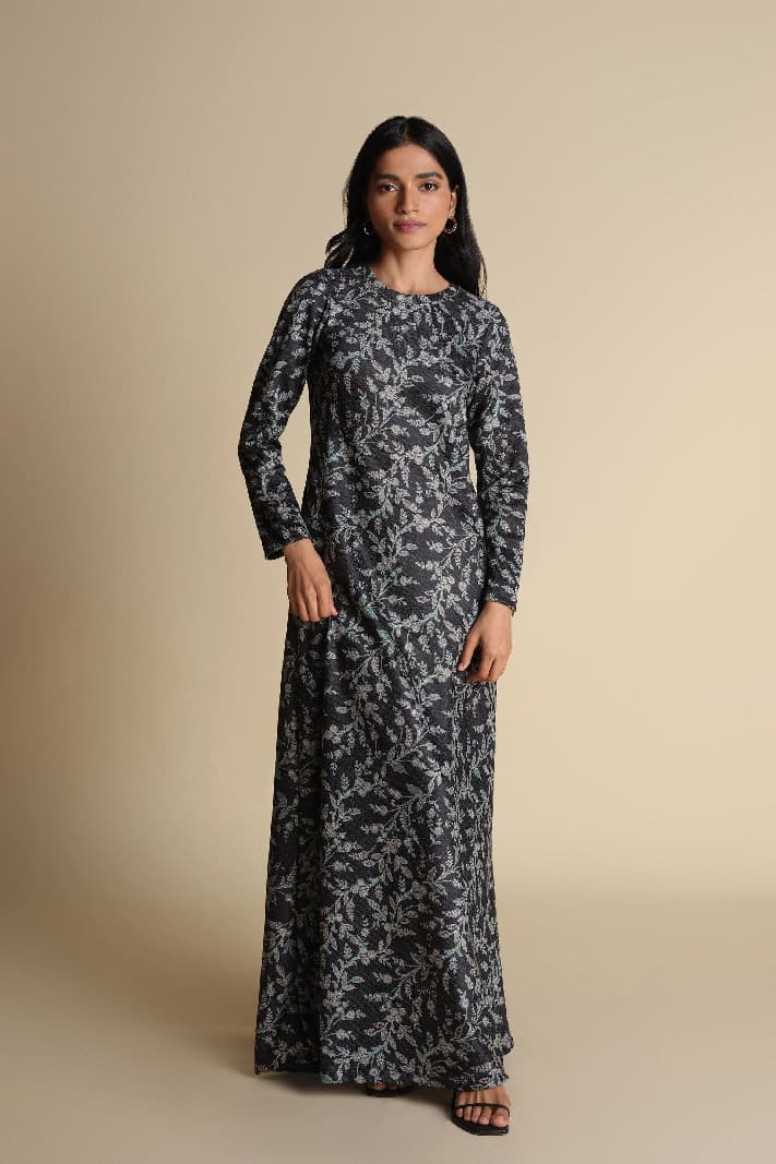 Women's Grey Casual Regular Fit Dress