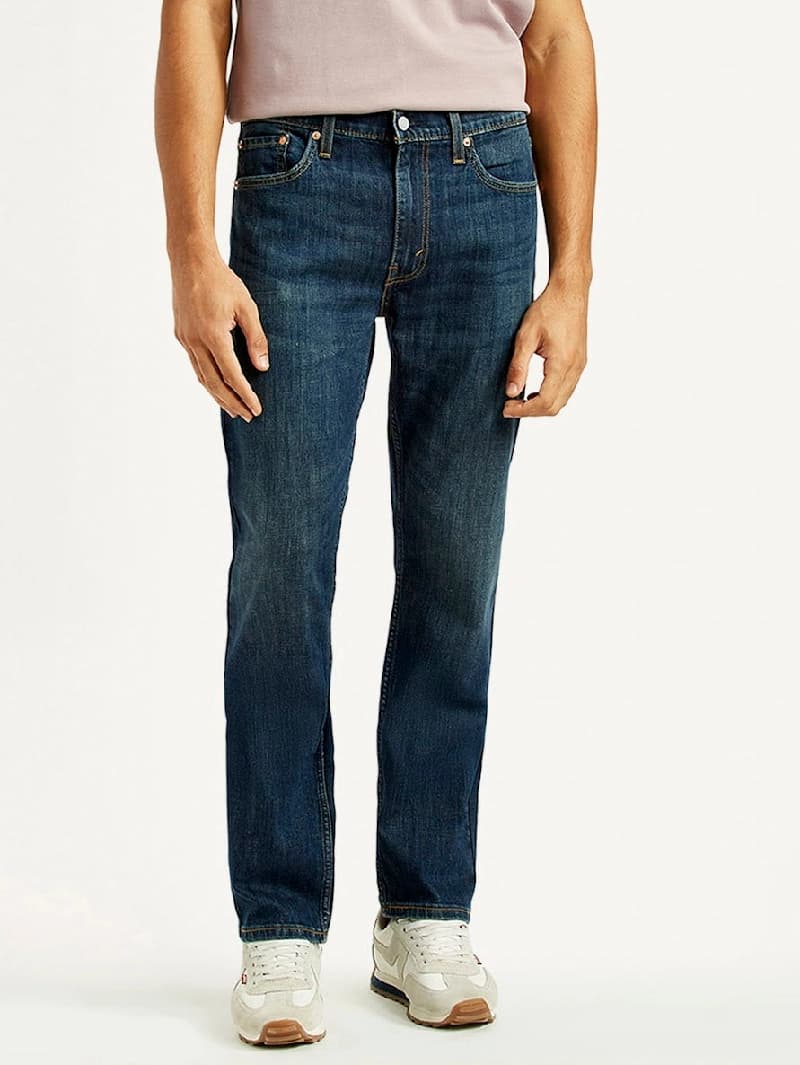 Men's 513 Dark Indigo Casual Straight Fit Solid Jeans