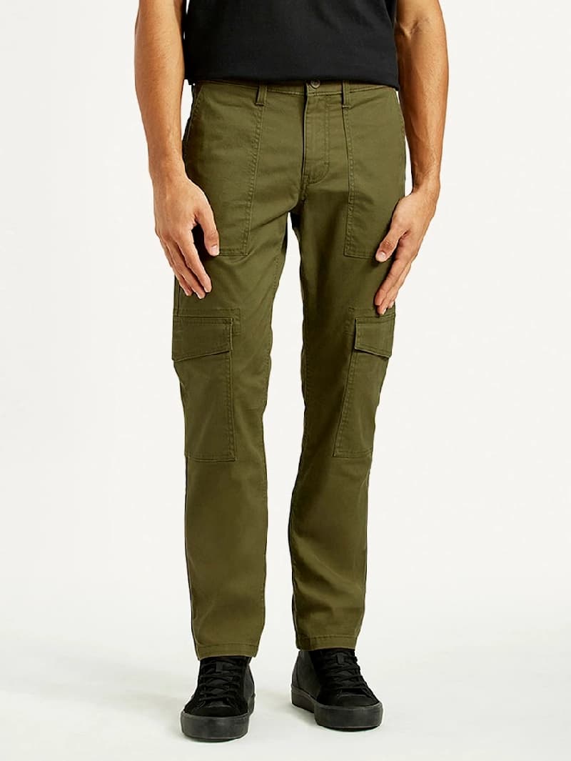 Men's Green Casual Slim Fit Cargo