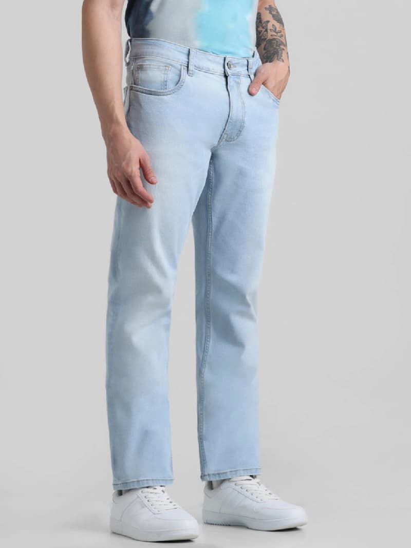 Men's Blue Casual Regular Fit Jeans