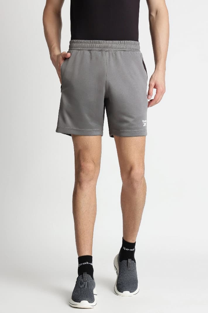 Men's Grey Casual Colorblocked Regular Fit Short