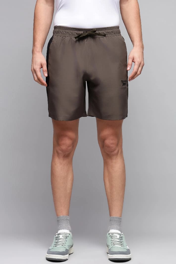 Men's Green Casual Solid Regular Fit Short