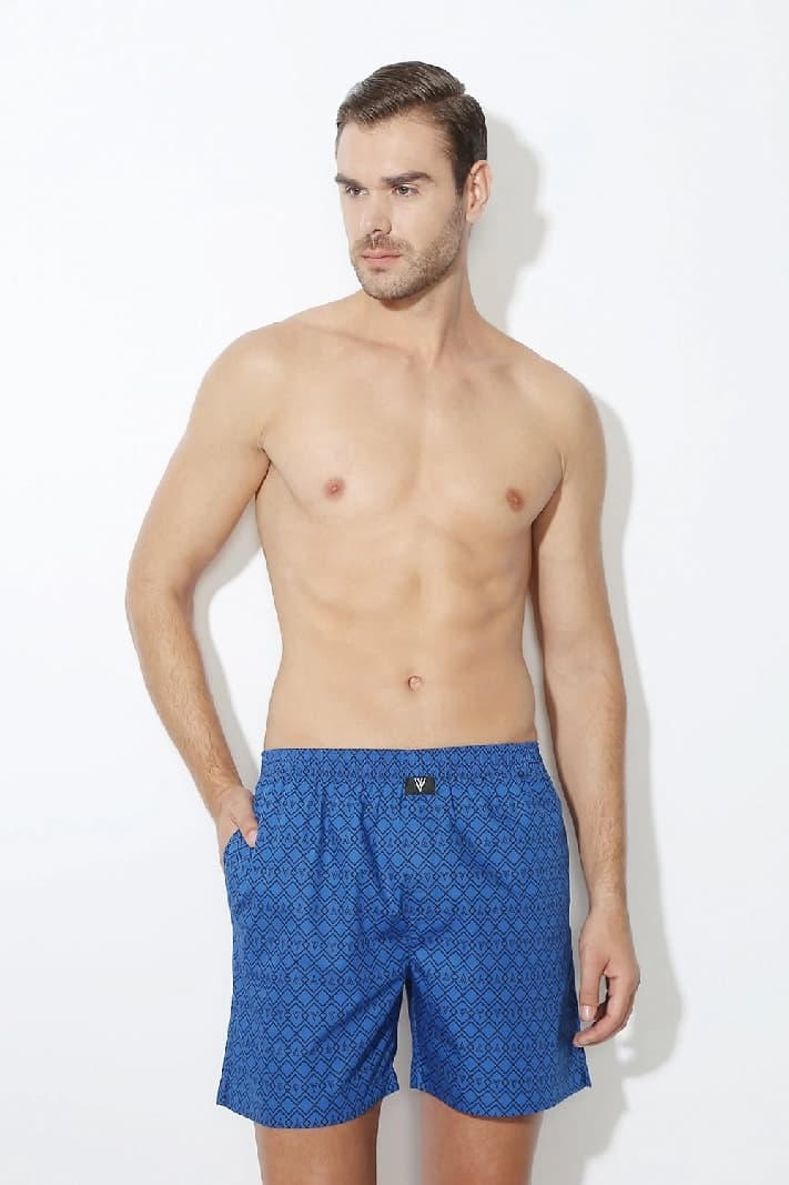 Men's Assorted Allover Print & Side Pocket Boxer Shorts - Pack of 1