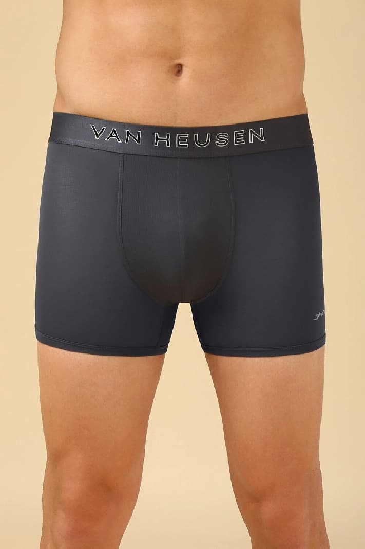 Men's Ebony Solid Swift Dry And High Stretch Mesh Trunk - Pack of 1