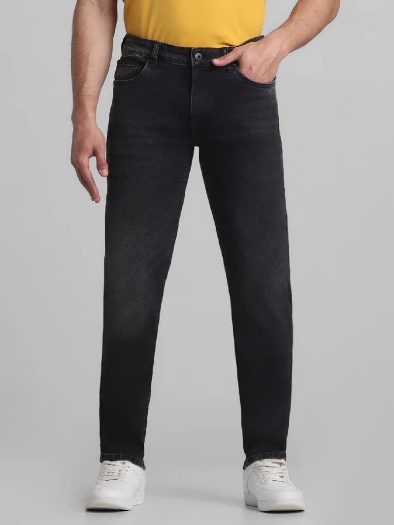 Men's Grey Casual Solid Skinny Fit Jeans