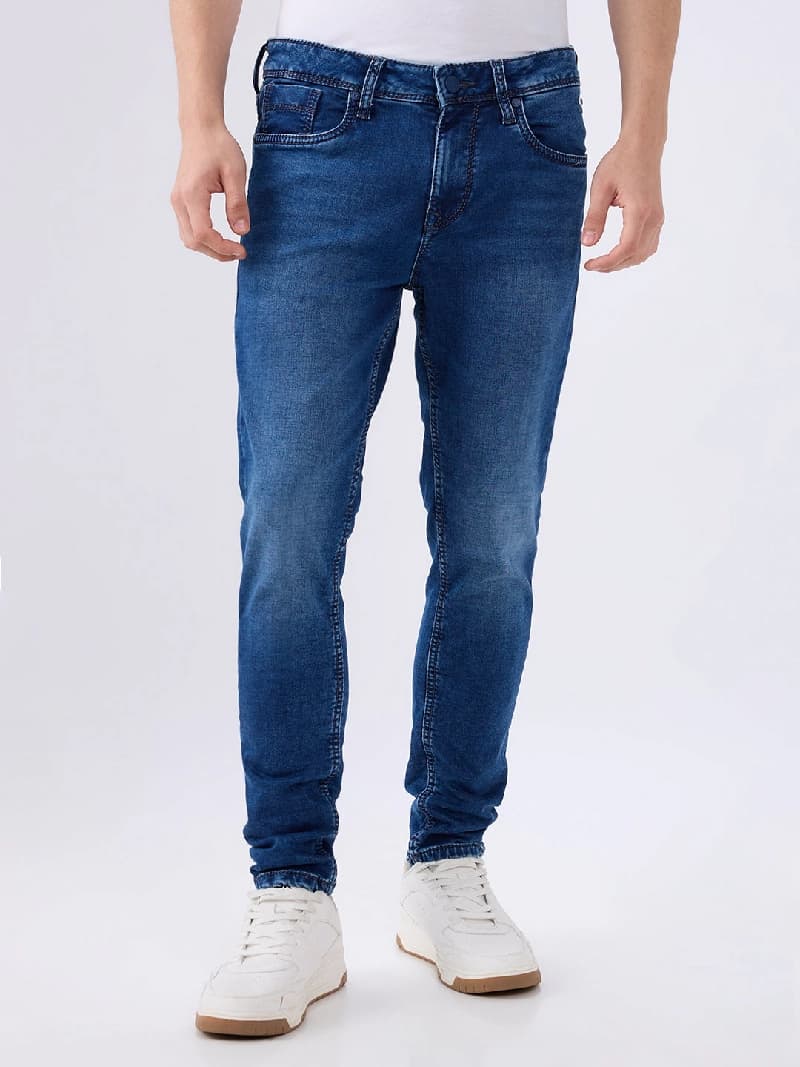 Men's Blue Casual Skinny Fit Jeans