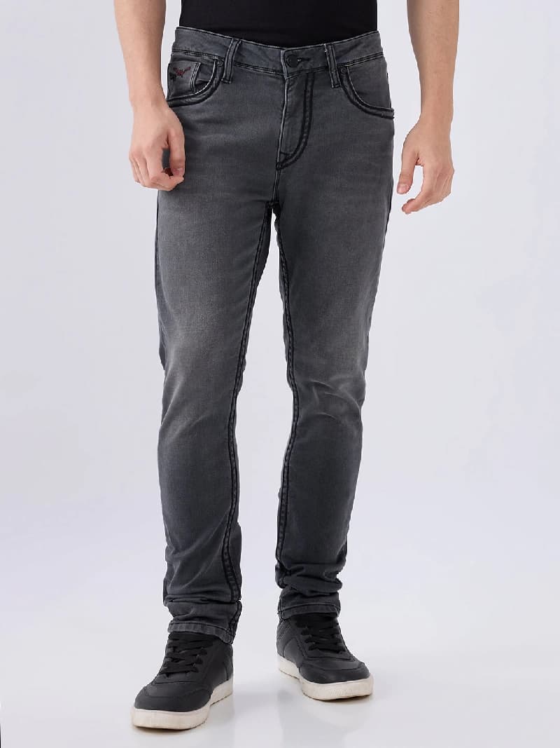 Men's Black Casual Skinny Fit Jeans