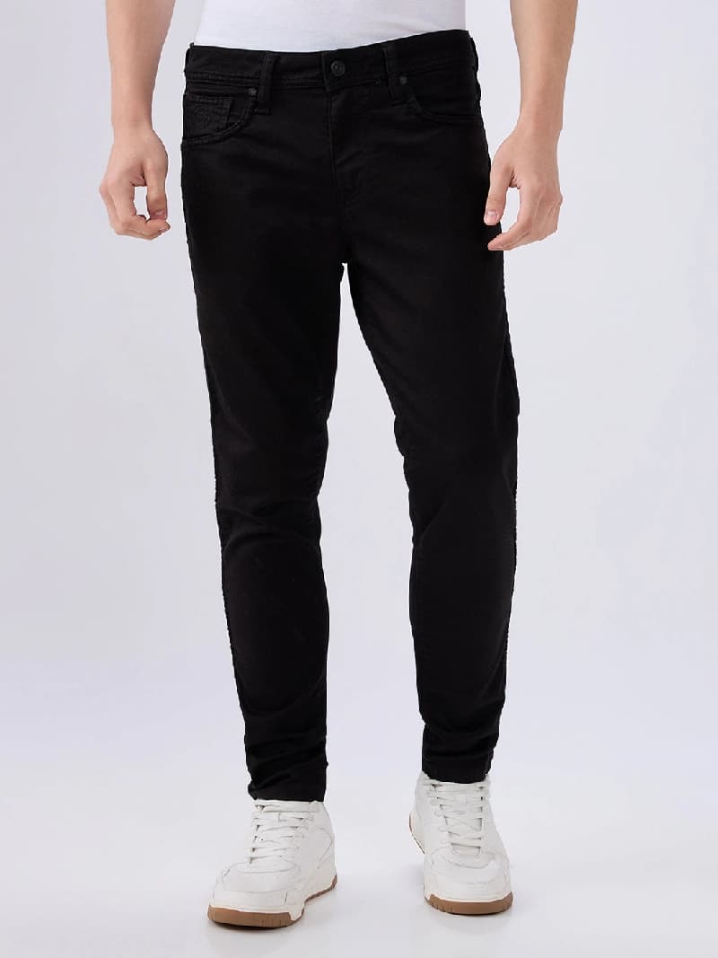 Men's Black Casual Skinny Fit Jeans