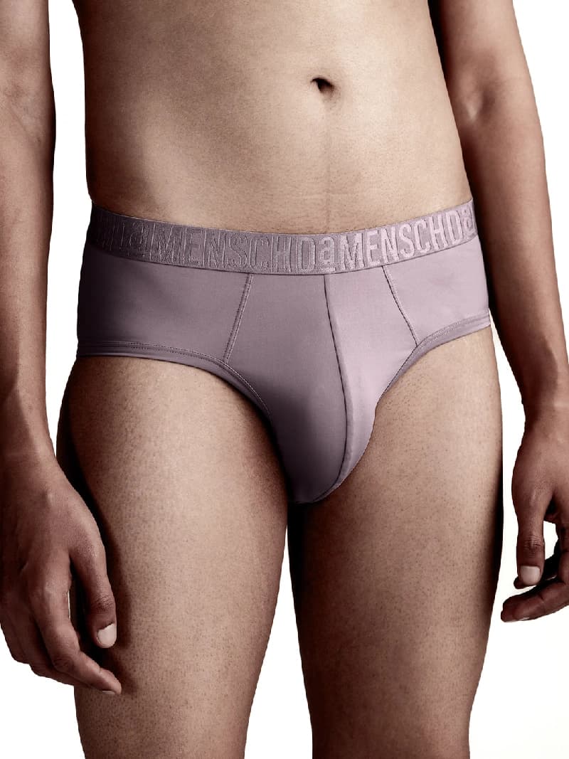 Men's Purple Casual Solid Lightweight Brief