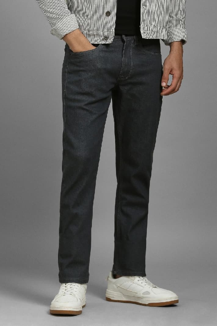 Men's Grey Casual Slim Fit Jeans