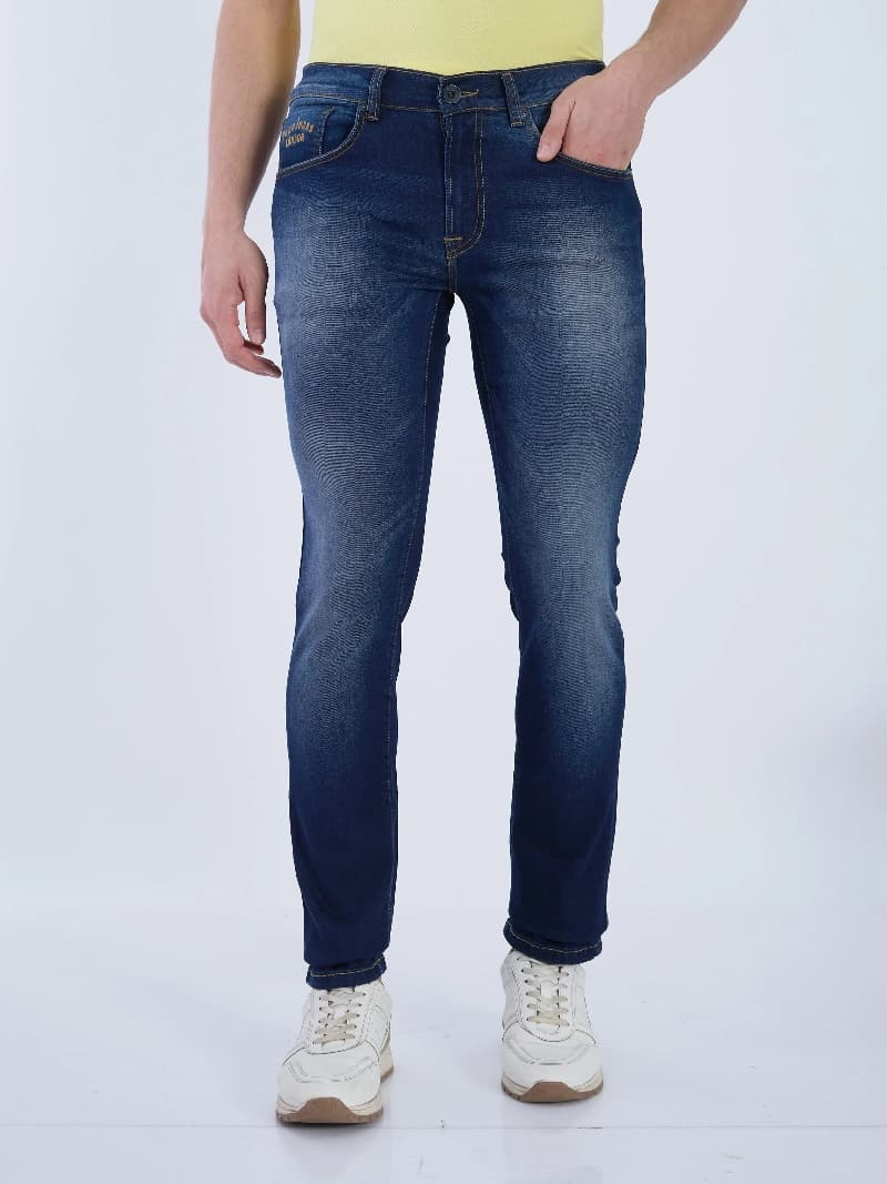 Men's Blue Casual Slim Fit Jeans