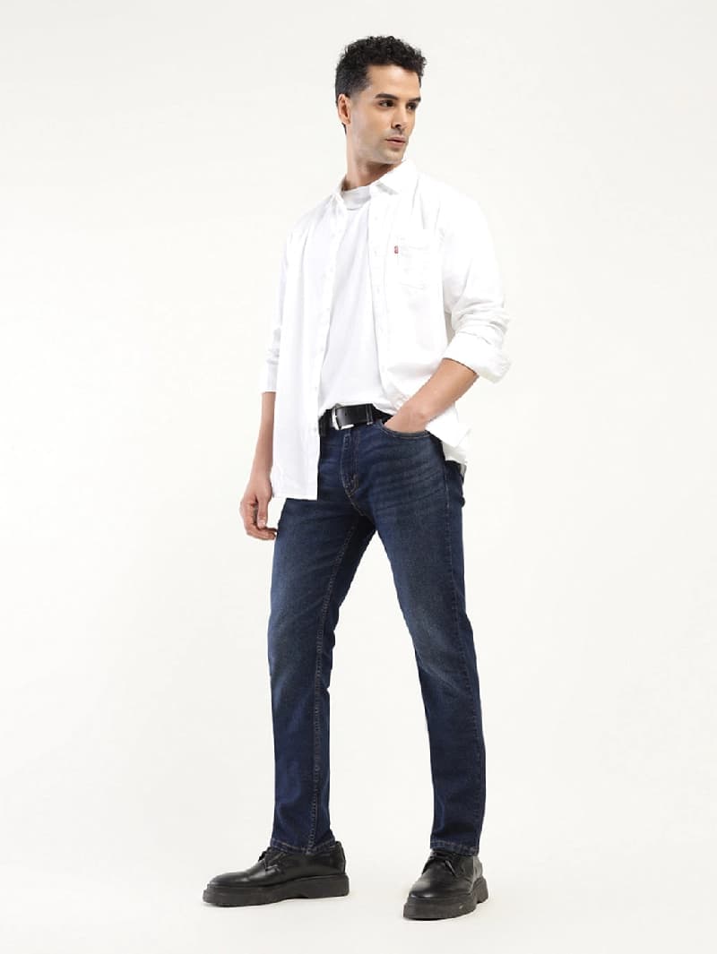 Men's 511 Mid Blue Wash Casual Slim Fit Jeans