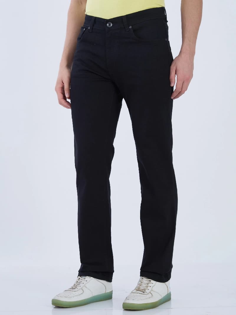 Men's Black Casual Slim Fit Jeans