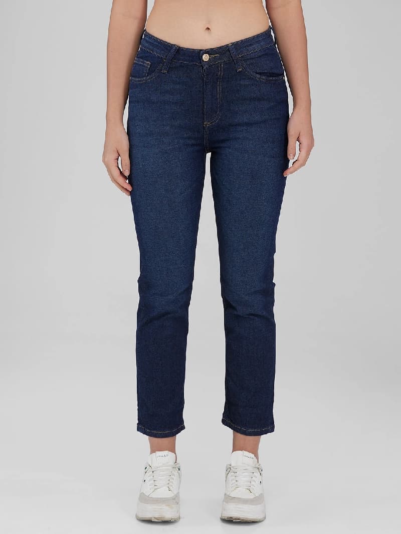 Women's Blue Casual Skinny Fit Jeans