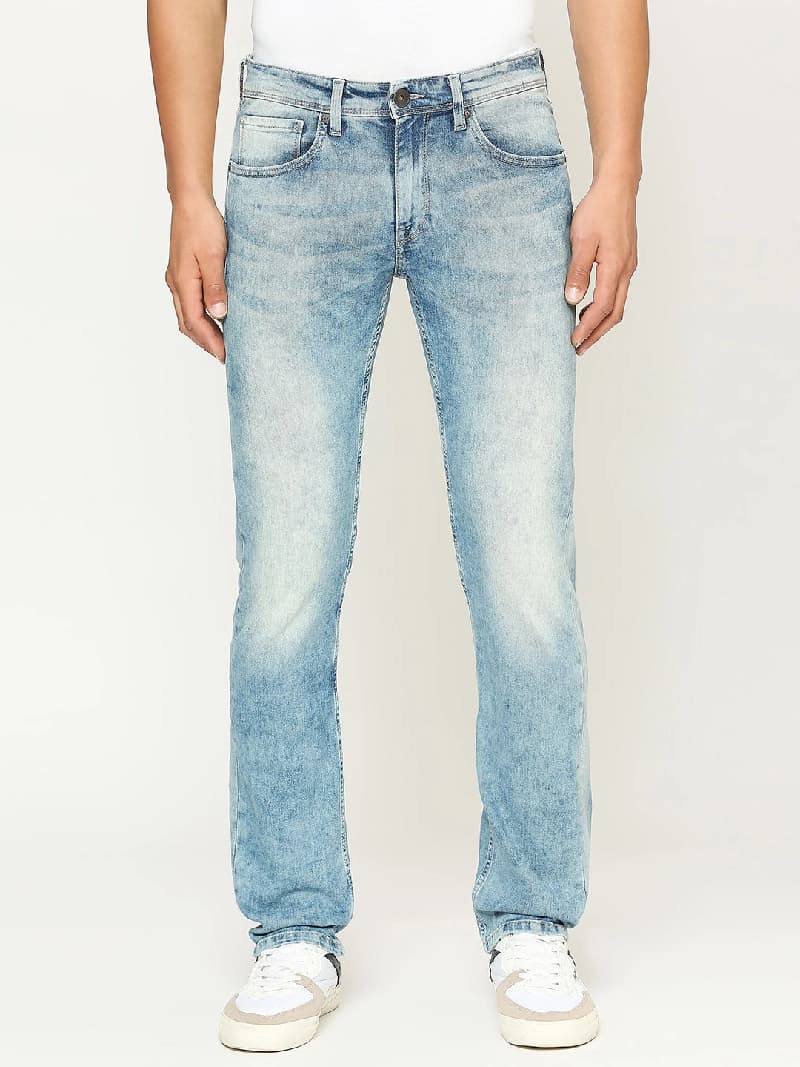 Men's Blue Casual Slim Fit Jeans