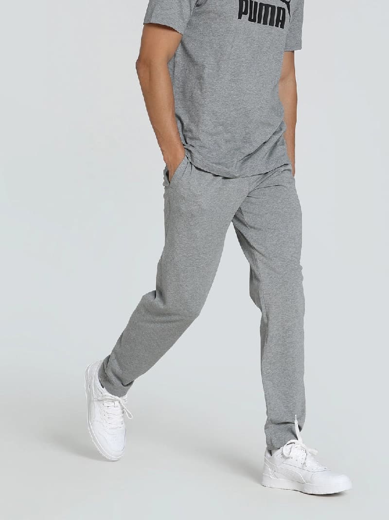 Men's Grey Casual Solid Regular Fit Trackpant