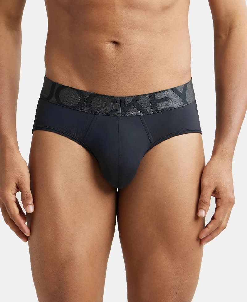 Men's Black Tactel Microfiber Stretch Brief