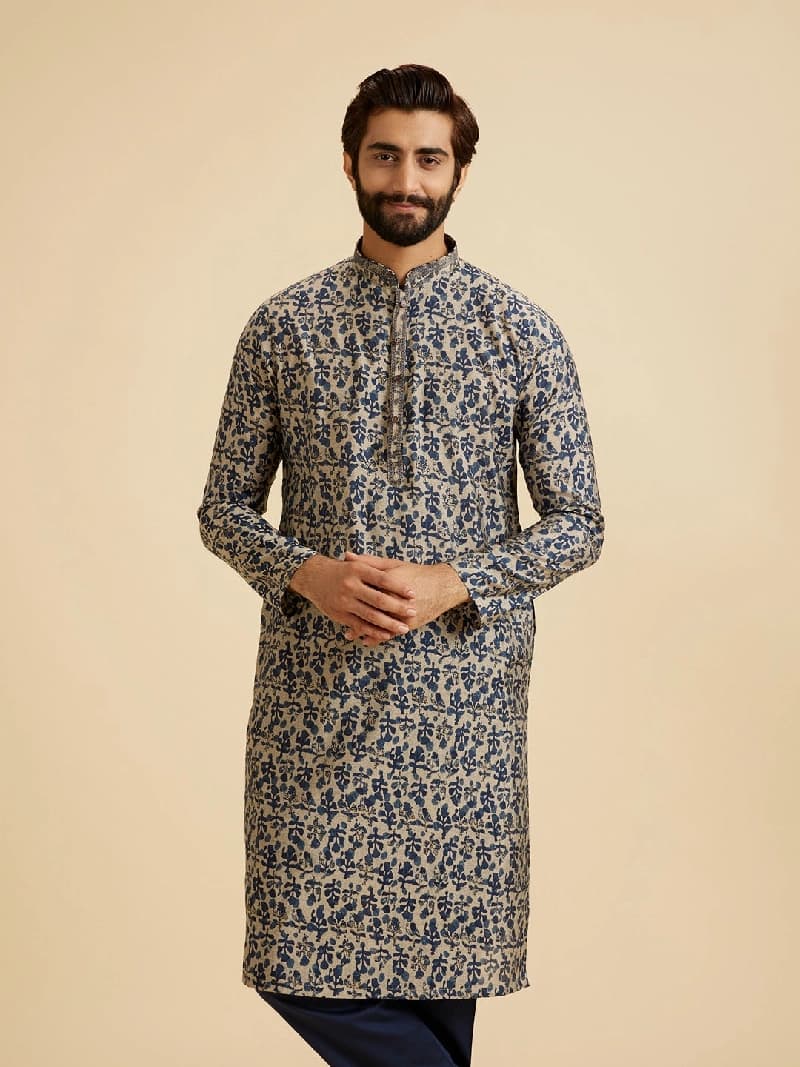 Men's Blue Festive Kurta Set