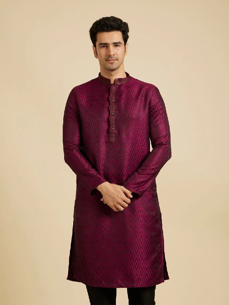 Men's Pink Festive Kurta Set