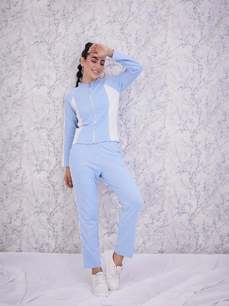 Women's Blue Casual Co-ords Set