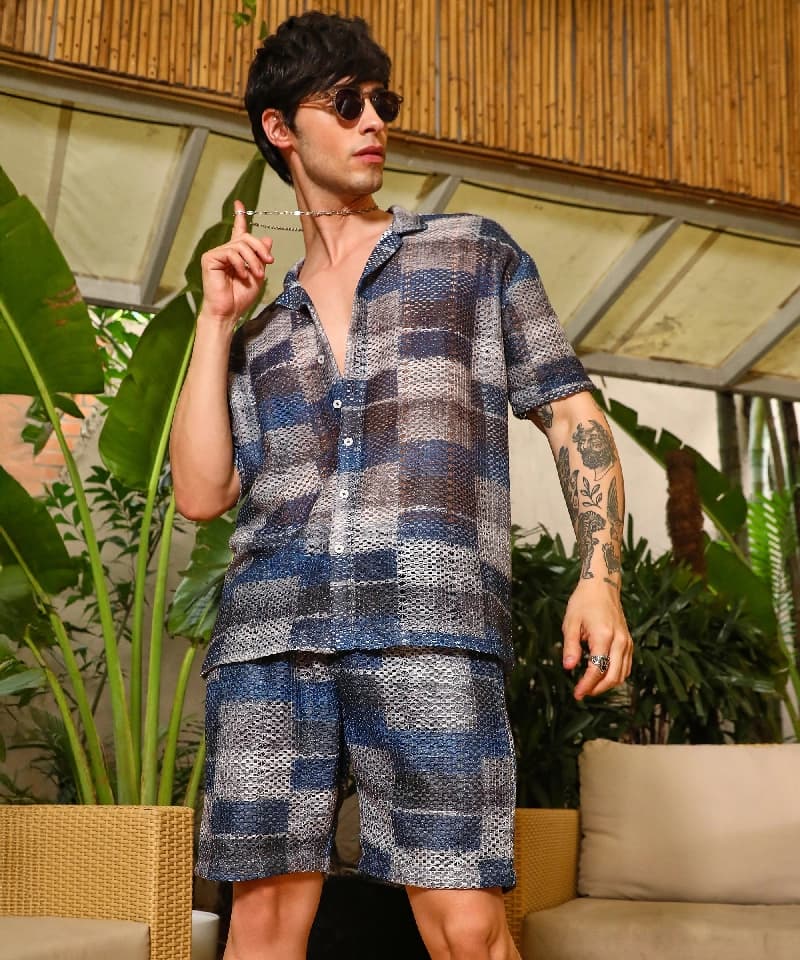 Men's Multicolor Casual Printed Co-ords Set