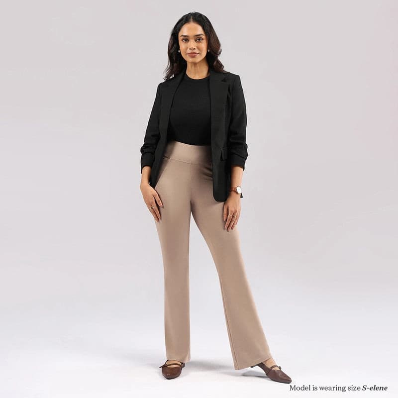 Women's Brown Sports Solid Trouser