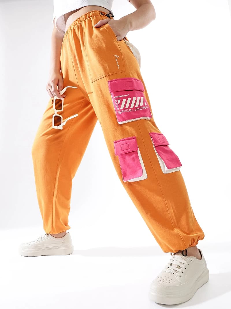 Women's Terry Orange Track Pant