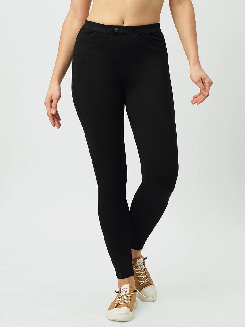 Women's Black Casual Jegging