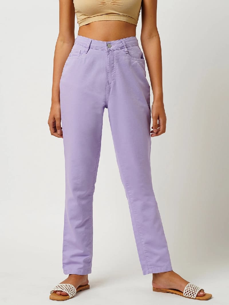 Women's Purple Casual Jeans