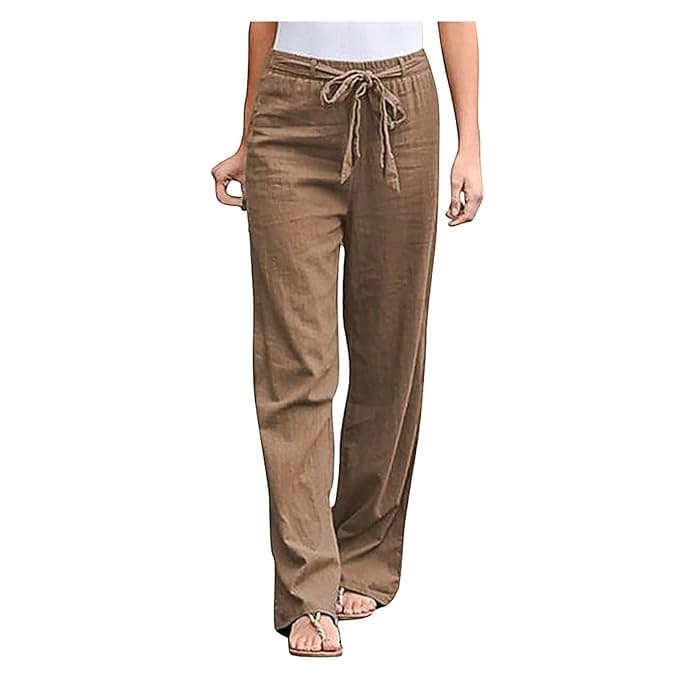 Women's Brown Casual Solid Straight Fit Trouser