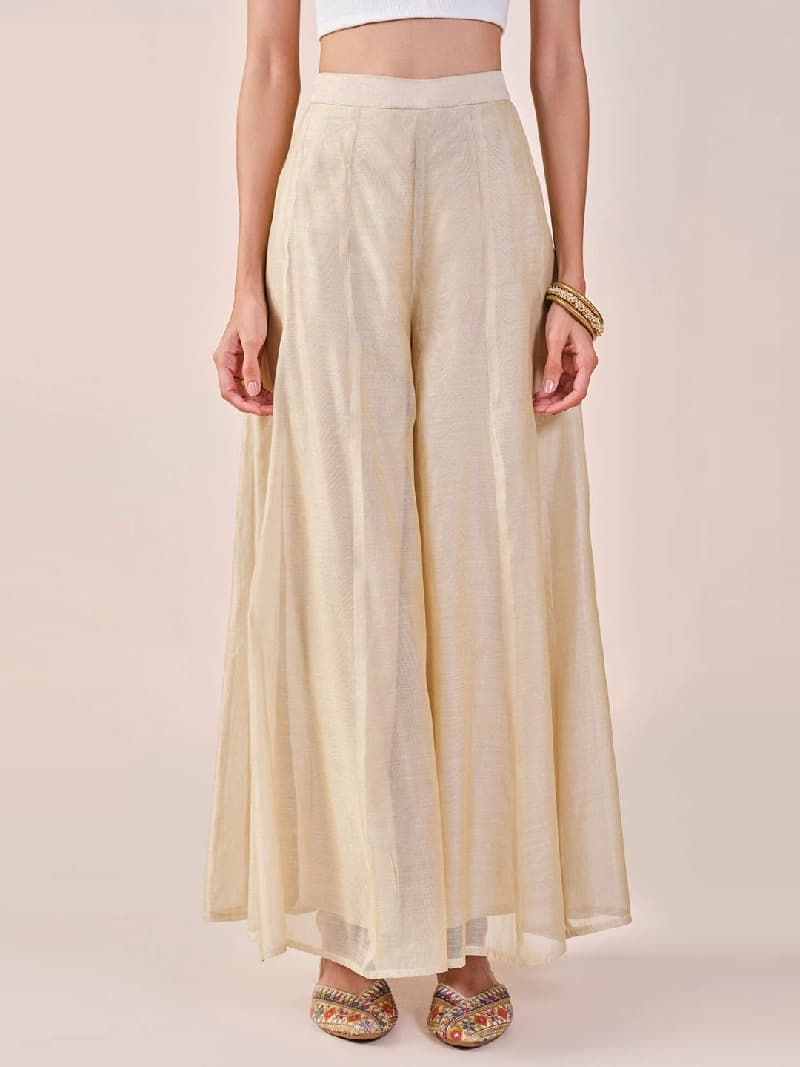 Women's Beige Festive Regular Fit Sharara