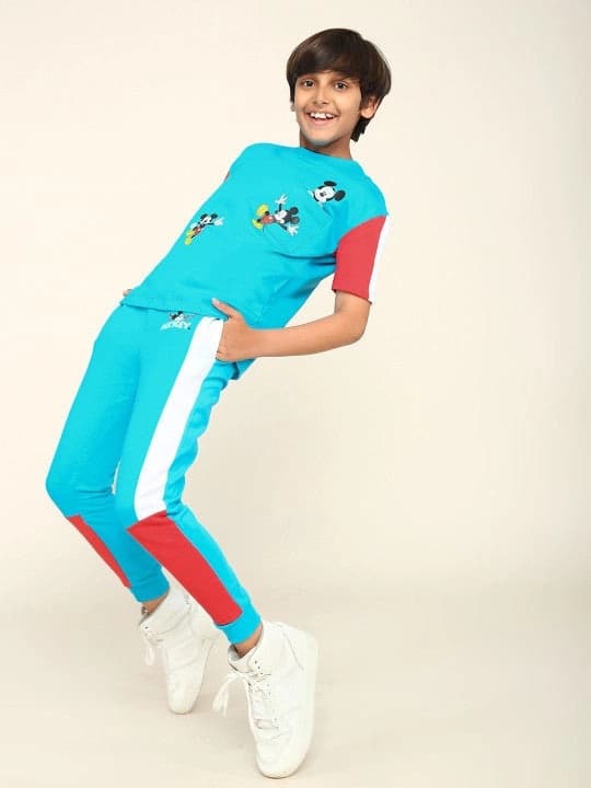 Boys Multicolor Casual Printed Regular Fit Half Sleeves Co-ord Set