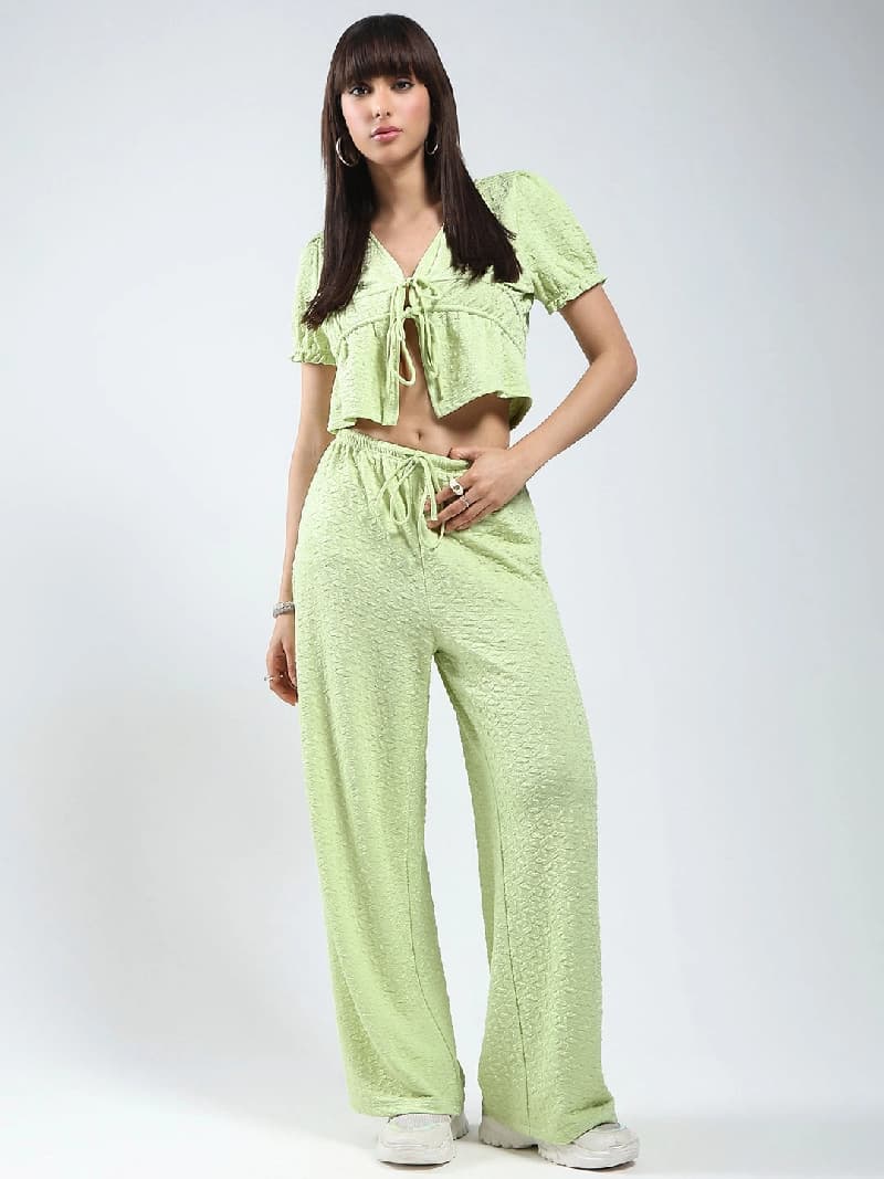 Women's Green Casual Co-ords Set