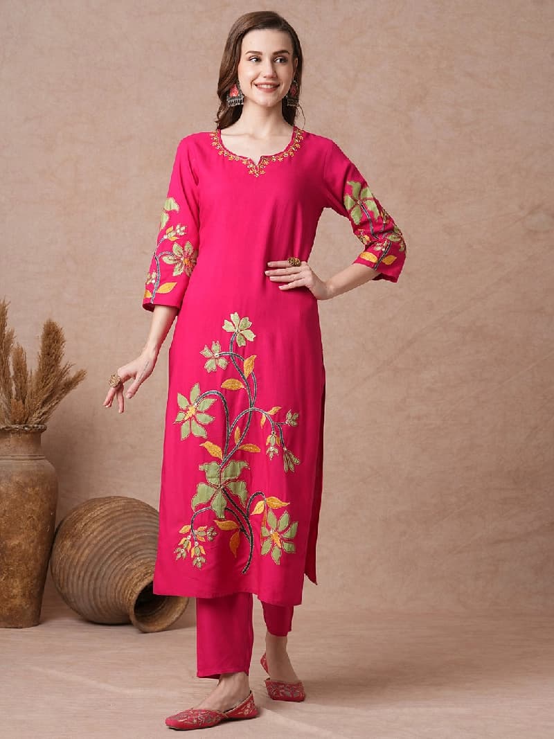 Women's Pink Casual Co-ords Set