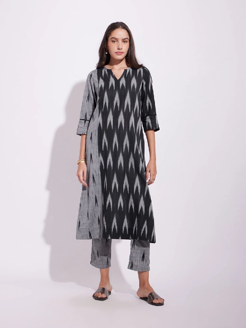 Women's Black Casual Kurta Set