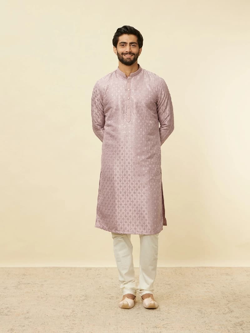 Men's Purple Festive Kurta Set