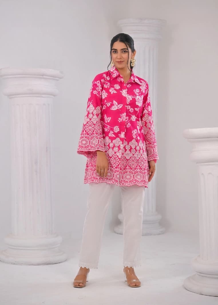 Women's Pink Formal Solid Co-ords Set