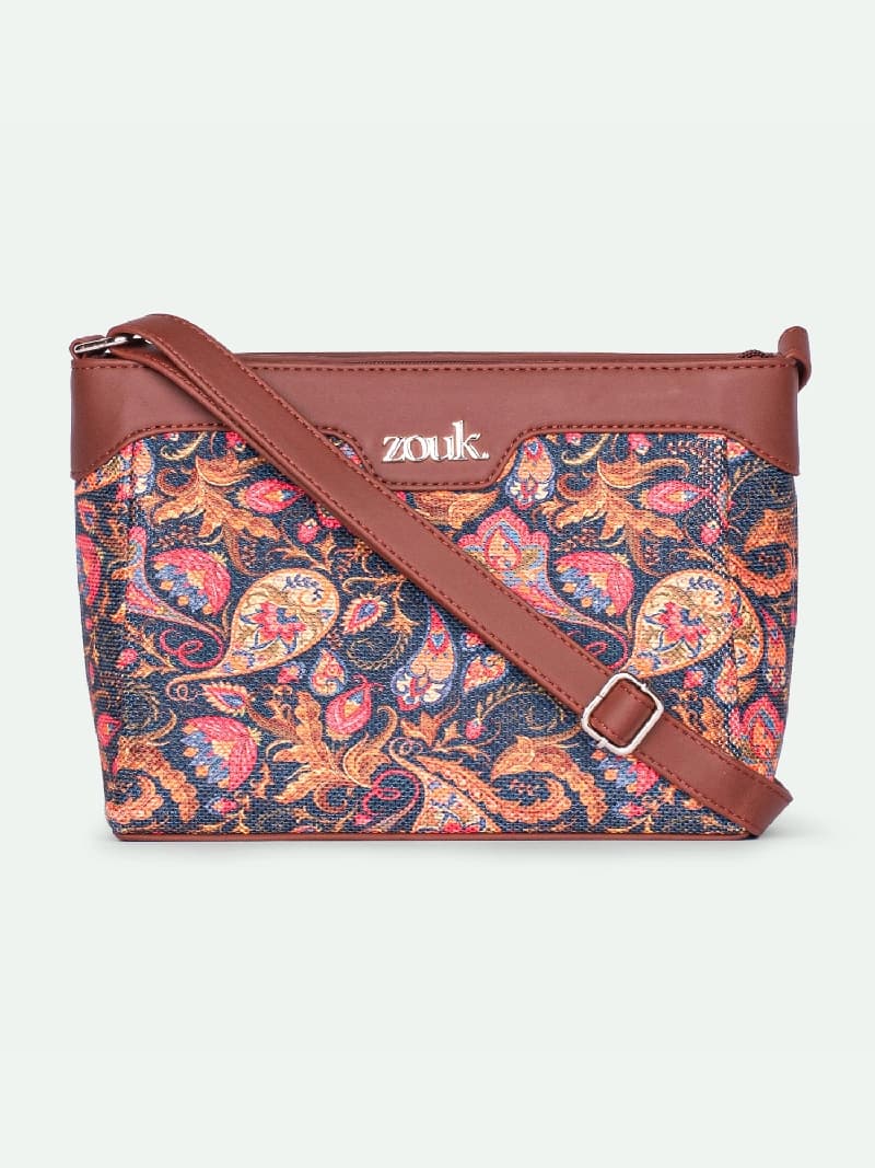 Women's Pink Vegan Leather Finish Sling Bag - 3.69L