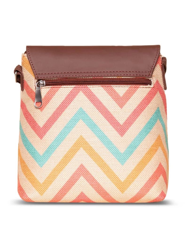 Women's Multicolor Vegan Leather Finish Sling Bag - 5.6L