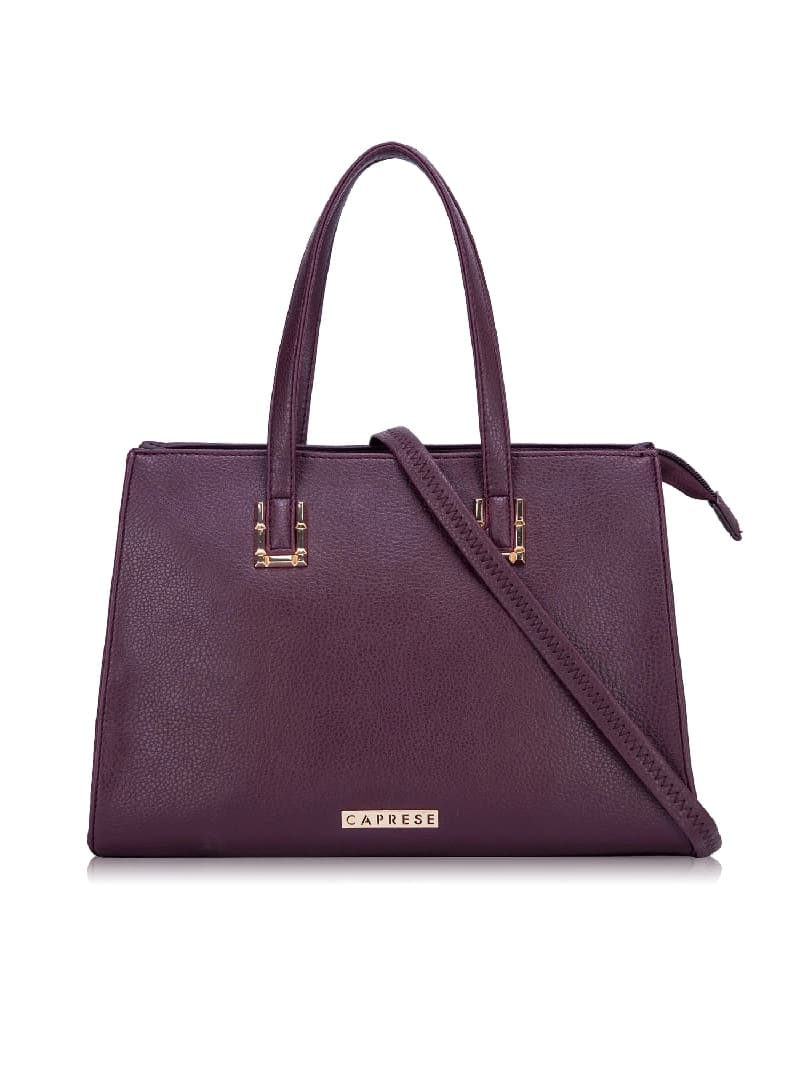 Women's Plum Faux Leather Tote Bag 9L