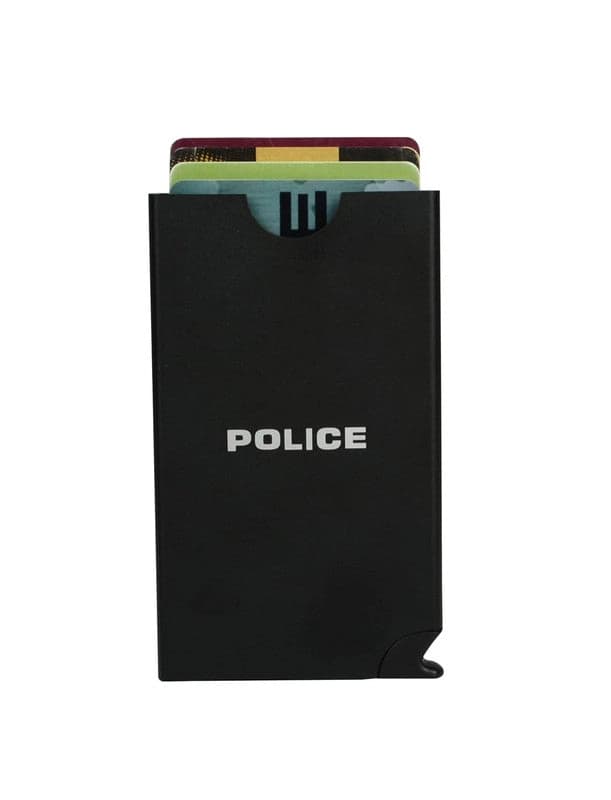 Unisex Black Metal Smart Pop Up Wallet