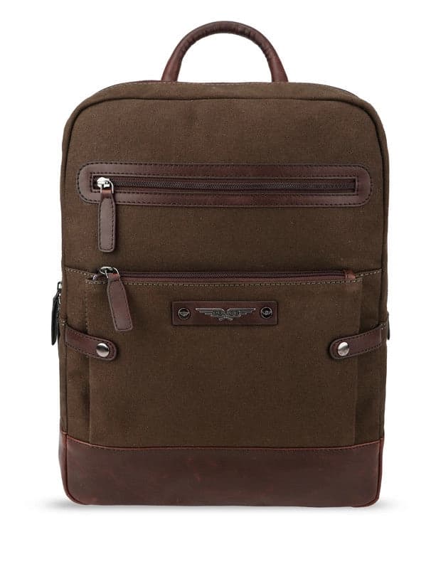 Unisex Brown Tendra Vegan Leather Laptop Backpack Up To 23L